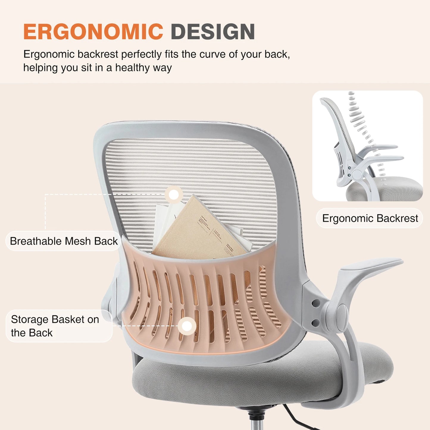 Mesh Backrest Office Desk Chair Adjustable Height Computer Rolling Work Swivel Gaming Chairs