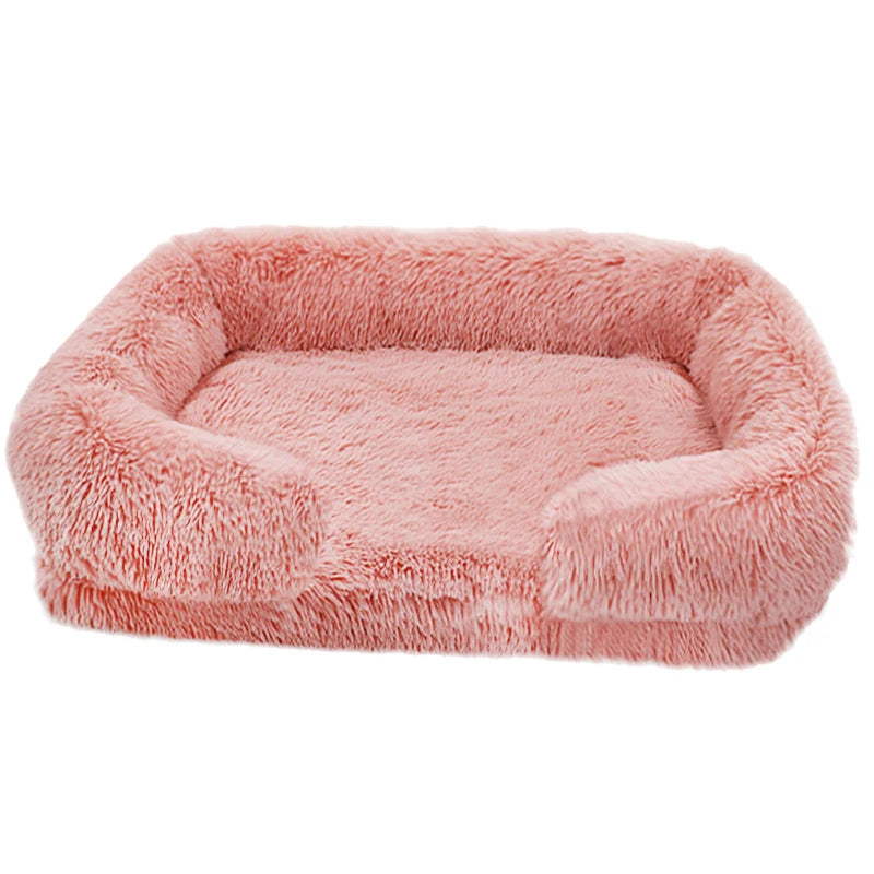 Thickened orthopedic dog bed for large dogs, easy to remove and wash plush cover