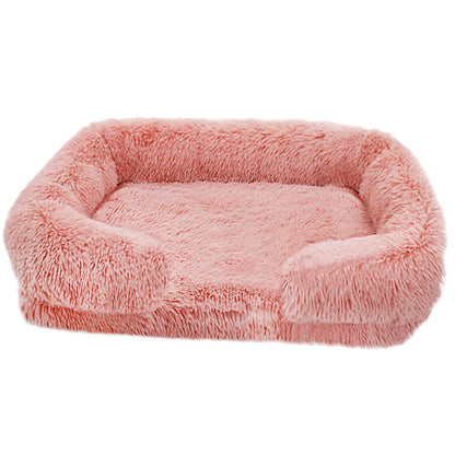Thickened orthopedic dog bed for large dogs, easy to remove and wash plush cover