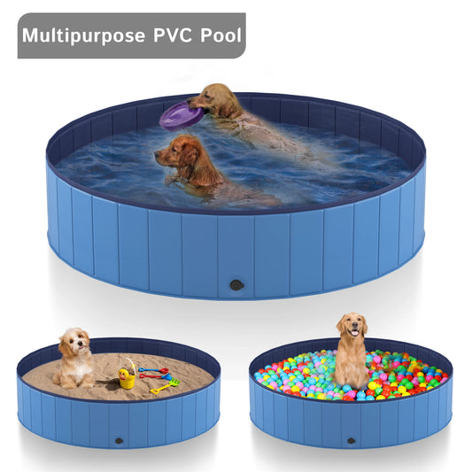 Foldable Pet Swimming Tub, Anti-Slip Collapsible Pet Bathtub, Hard Plastic Bath Pool for Pets Dogs and Cats