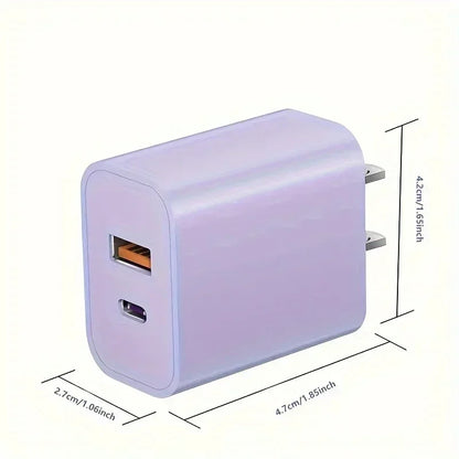 40W Quick Dual Port Charger For IPhone Charger With 6FT Lightning Cord Compatible For IPhone 14 13 12 11 Pro Max