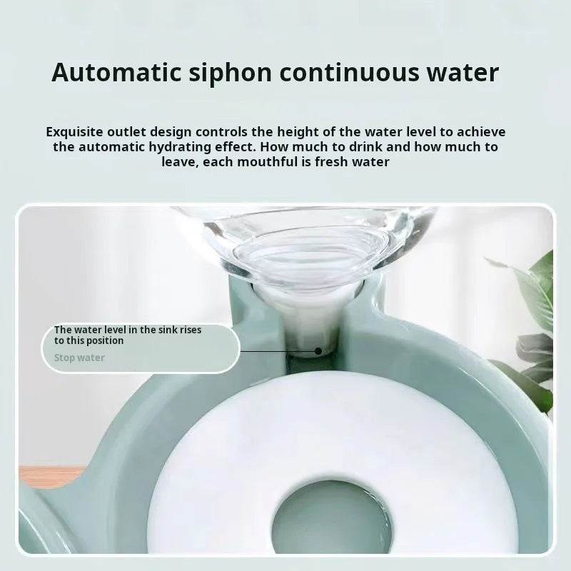 Cat Automatic Water Dispenser Plastic Water Bottle Cat And Dog Bowl Feeding And Drinking Pet Feeding Bowl