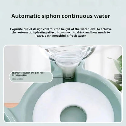 Cat Automatic Water Dispenser Plastic Water Bottle Cat And Dog Bowl Feeding And Drinking Pet Feeding Bowl
