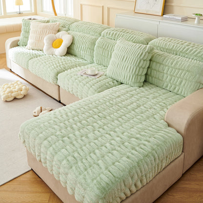 Couch Cushion Covers Individual Large Stretch Imitation fur Sofa Cushion Covers