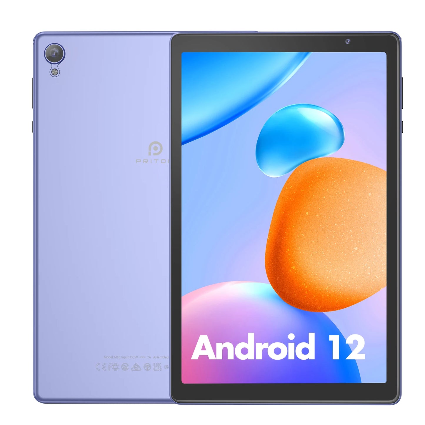 PRITOM Tablet 10-inch Android 12 32GB ROM 512GB Expand Tablets, 2GB RAM Wi-Fi 6 Tablet PC with 1.6GHz Quad Core CPU