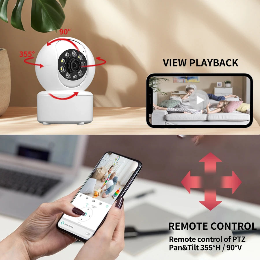 1080P wireless WIFI security camera home CCTV baby monitor full-color  night vision automatic tracking two-way audio