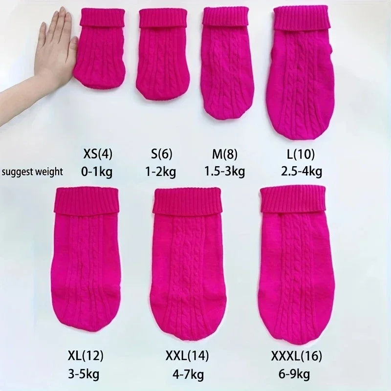 Dog Winter Clothes Knitted Pet Clothes For Small Medium Dogs Chihuahua Puppy Pet Sweater