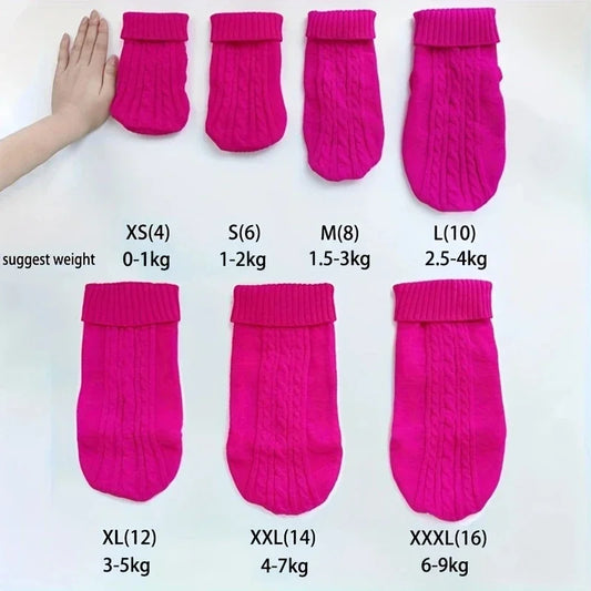 Dog Winter Clothes Knitted Pet Clothes For Small Medium Dogs Chihuahua Puppy Pet Sweater