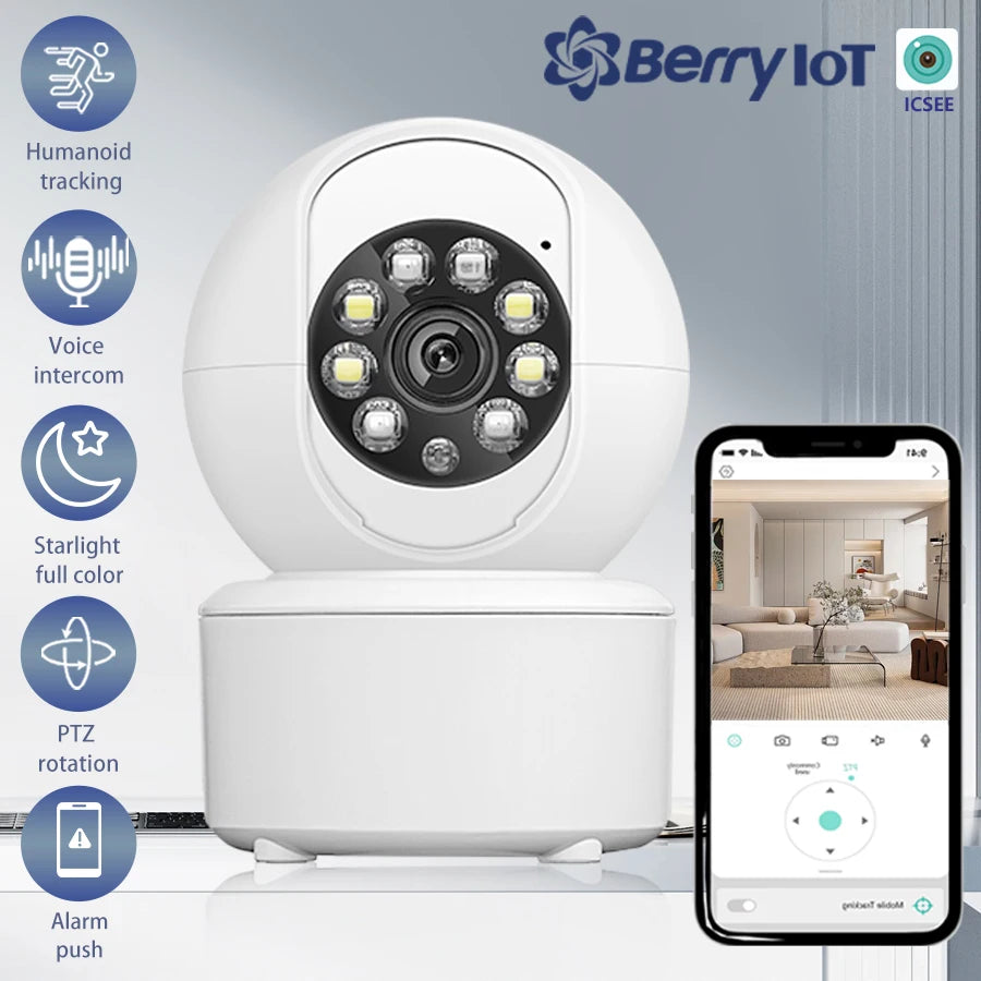 1080P wireless WIFI security camera home CCTV baby monitor full-color  night vision automatic tracking two-way audio