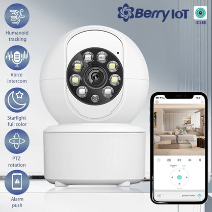 1080P wireless WIFI security camera home CCTV baby monitor full-color  night vision automatic tracking two-way audio