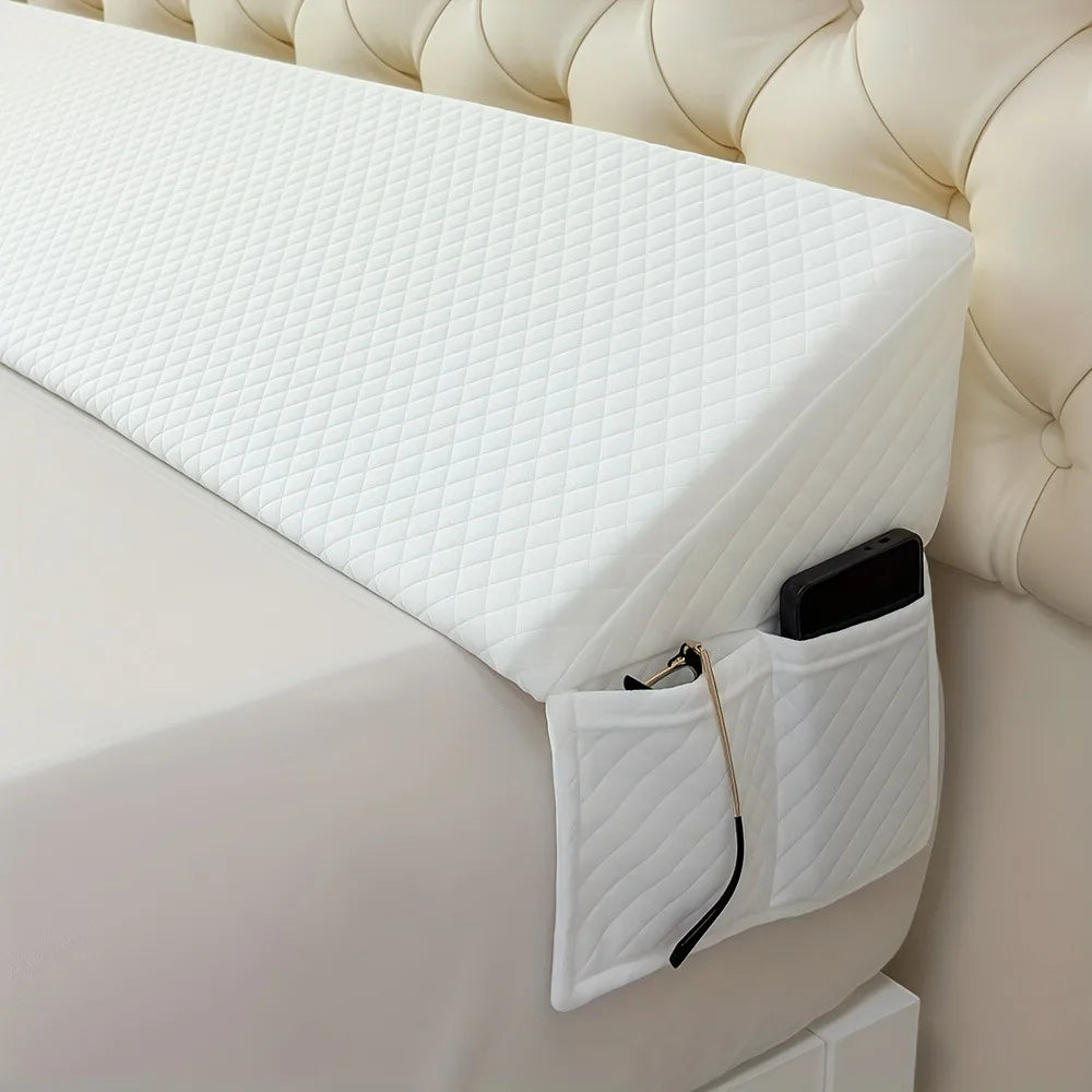 Bed Wedge Pillow - Adjustable 0-7" Gap Filler for Headboard & Mattress/Wall, Backrest