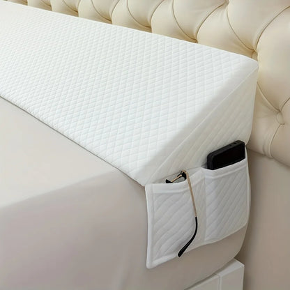 Bed Wedge Pillow - Adjustable 0-7" Gap Filler for Headboard & Mattress/Wall, Backrest