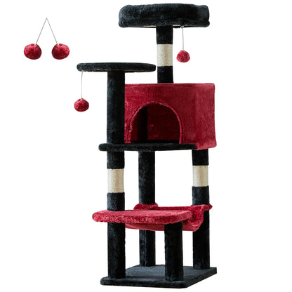 l Multi-Cat Climbing Tower for Pet Furniture Natural Sisal Scratching Posts Stable Pet House
