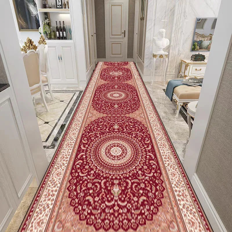 Retro Persian Style Living Room Hall Carpet Stairway Hallway Stairs Home Decor Corridor Aisle Runner Rug Kitchen Mat Customized