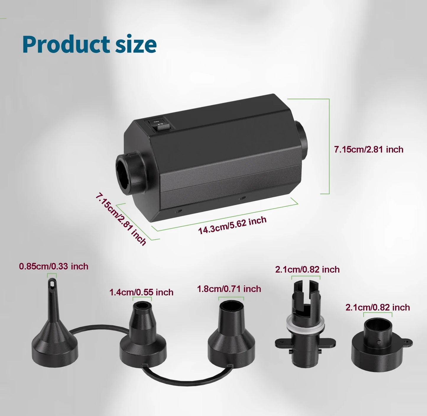 Electric Air Pump for Inflatable Pool Toys - High Power Quick-Fill Air Mattress Inflator Deflator Pump for Pool Float Raft Airbe