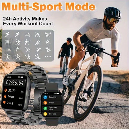 Smart Watch - Multi-Function Fitness Tracker with Call/Message/Weather/Alarm/Remote Camera Control,