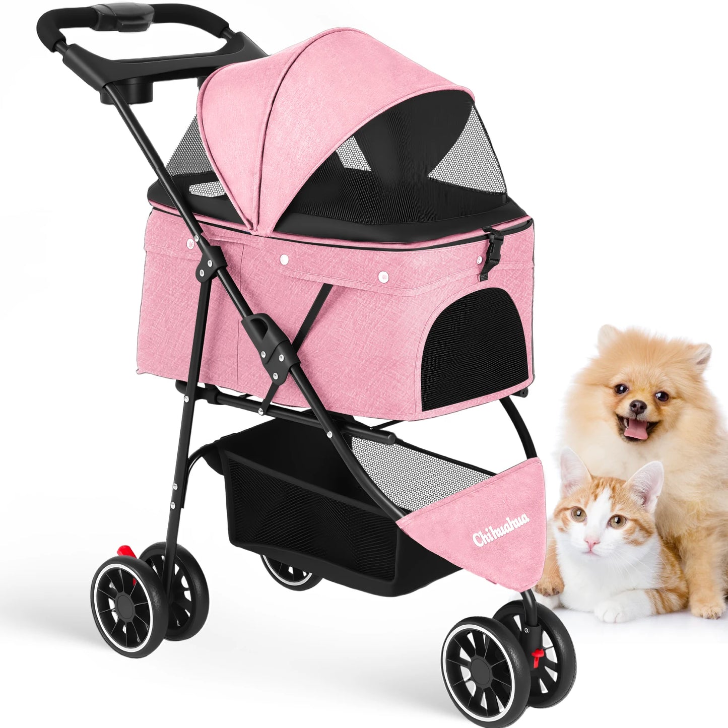 Pet Stroller Travel Portable Dog Stroller Foldable Dog Cat Carrier Strolling