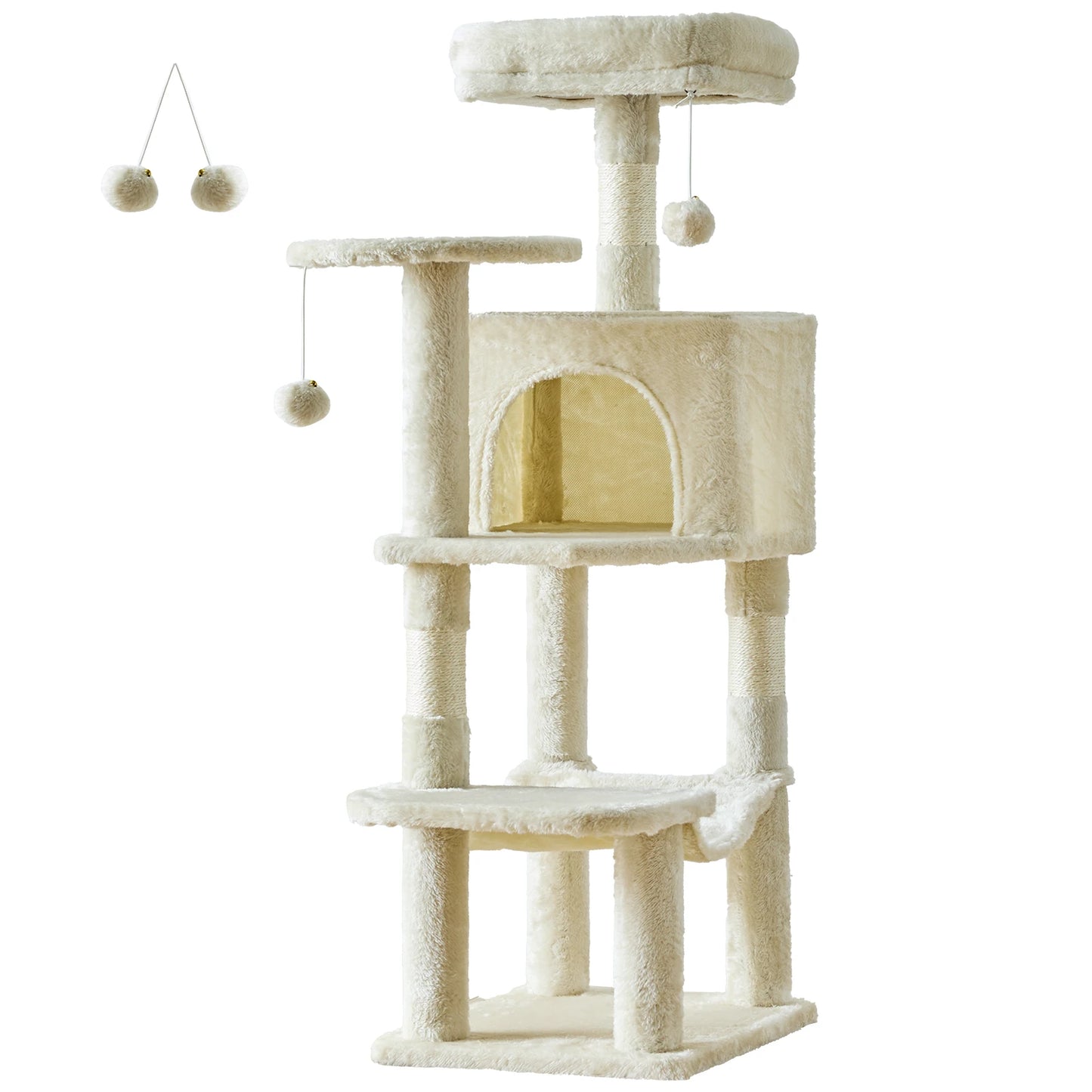l Multi-Cat Climbing Tower for Pet Furniture Natural Sisal Scratching Posts Stable Pet House