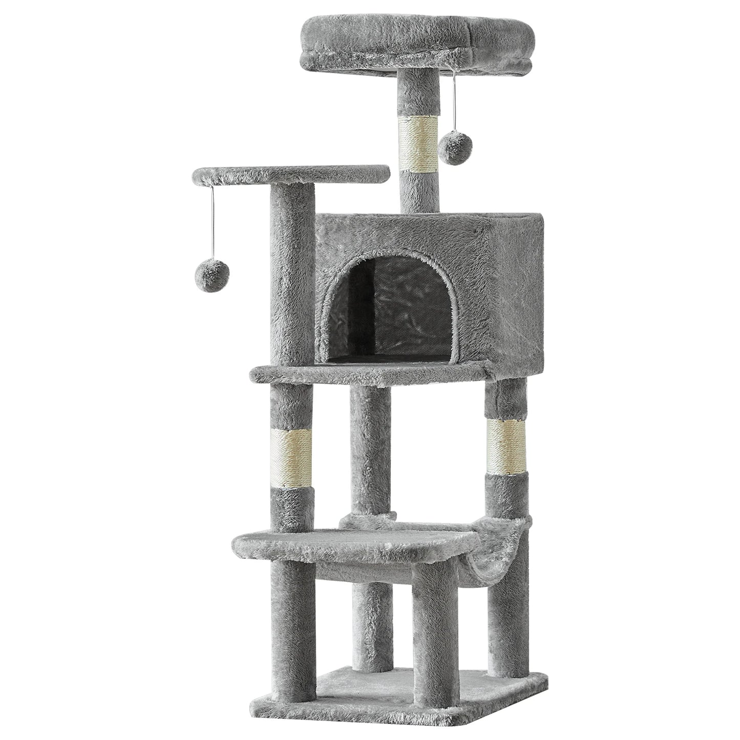 l Multi-Cat Climbing Tower for Pet Furniture Natural Sisal Scratching Posts Stable Pet House