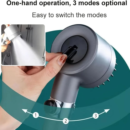new ion drop shower head, turbocharger with multiple spray modes, built-in filter on/off switch