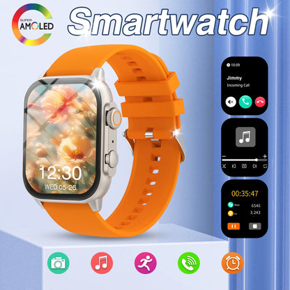 Smart watch, wireless calling, message reminder, multi-sport mode, 2.01-inch HD screen, unisex