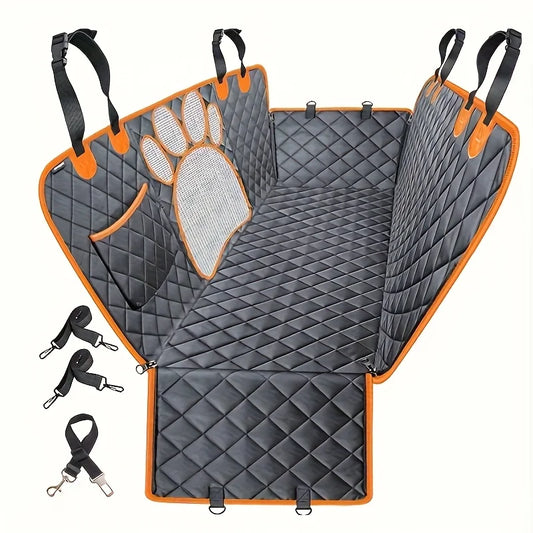 Pet Dog Seat Cover, Hammock Heavy Duty Scratch Resistant Anti Slip Durable Soft Pet Rear Seat Cover for Cars