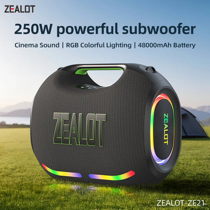250W Big Power Wireless TWS Subwoofer Bluetooth Speaker High Volume Waterproof Portable Mobile Power