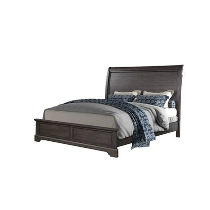 Queen Sleigh Bed Set with Dresser, Mirror, Chest & Nightstand