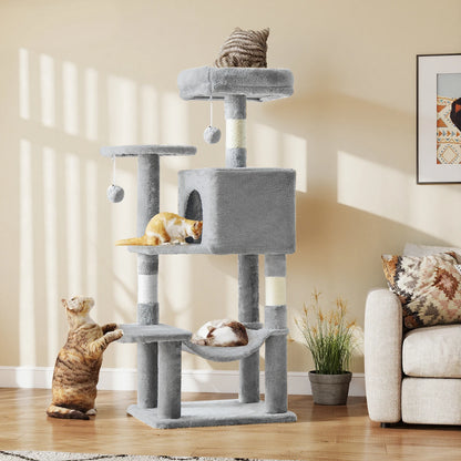 l Multi-Cat Climbing Tower for Pet Furniture Natural Sisal Scratching Posts Stable Pet House