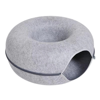 B-Tunnel Donut Cat Bed Interactive Tunnel Pet Felt Indoor Toys Cats House Kitten Training Toy