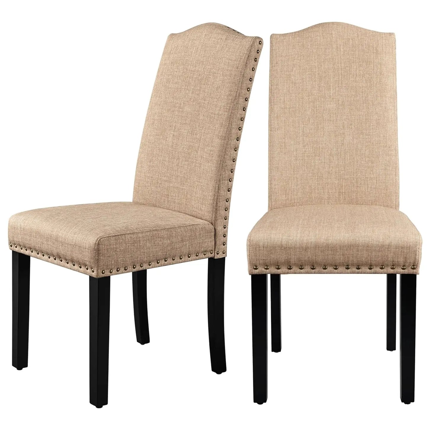 Upholstered Dining Chairs Set of 2, Modern Kitchen Chairs with Solid Wood Legs for Dining Room,