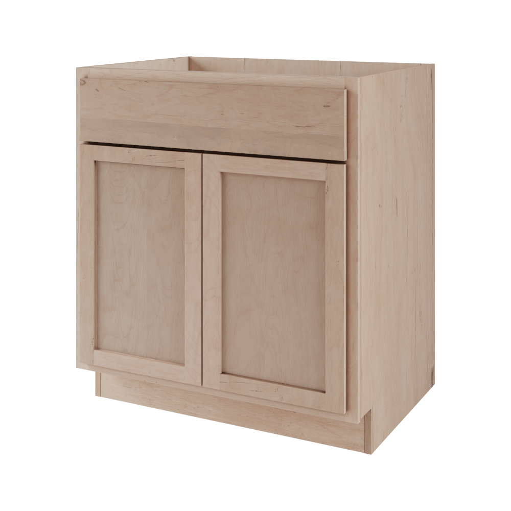 Maple Unfinished 24" Bathroom Vanity Sink Base Cabinet