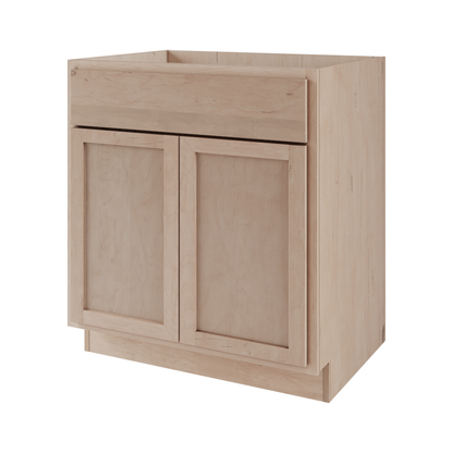 Maple Unfinished 24" Bathroom Vanity Sink Base Cabinet