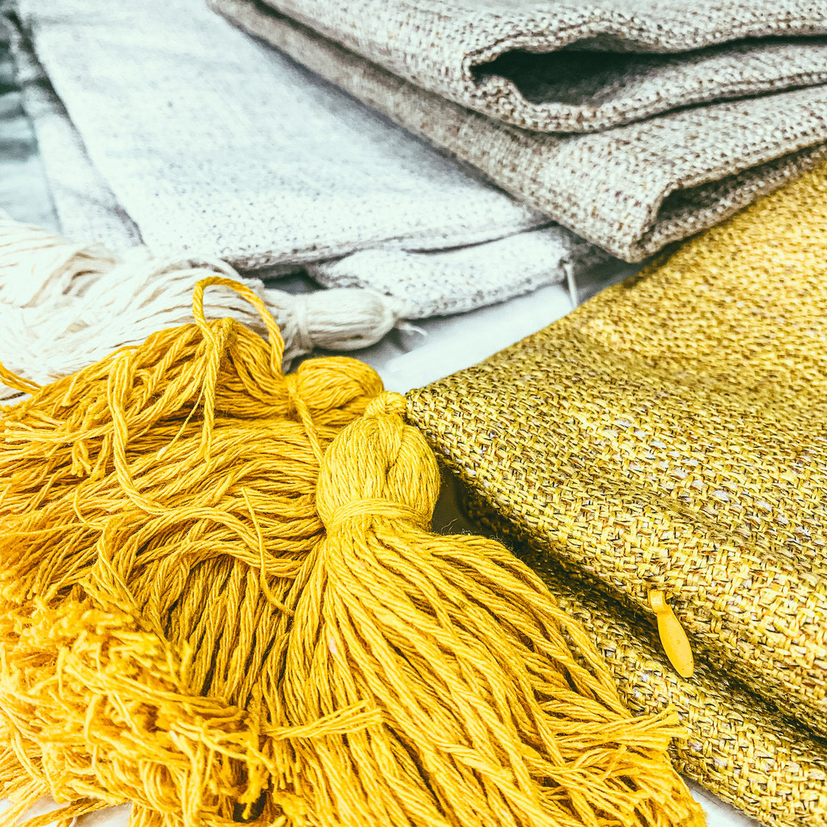 Boho Cotton Linen Pillow Cover 18x18 Decorative Throw Pillow Case